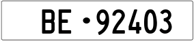 Trailer License Plate
